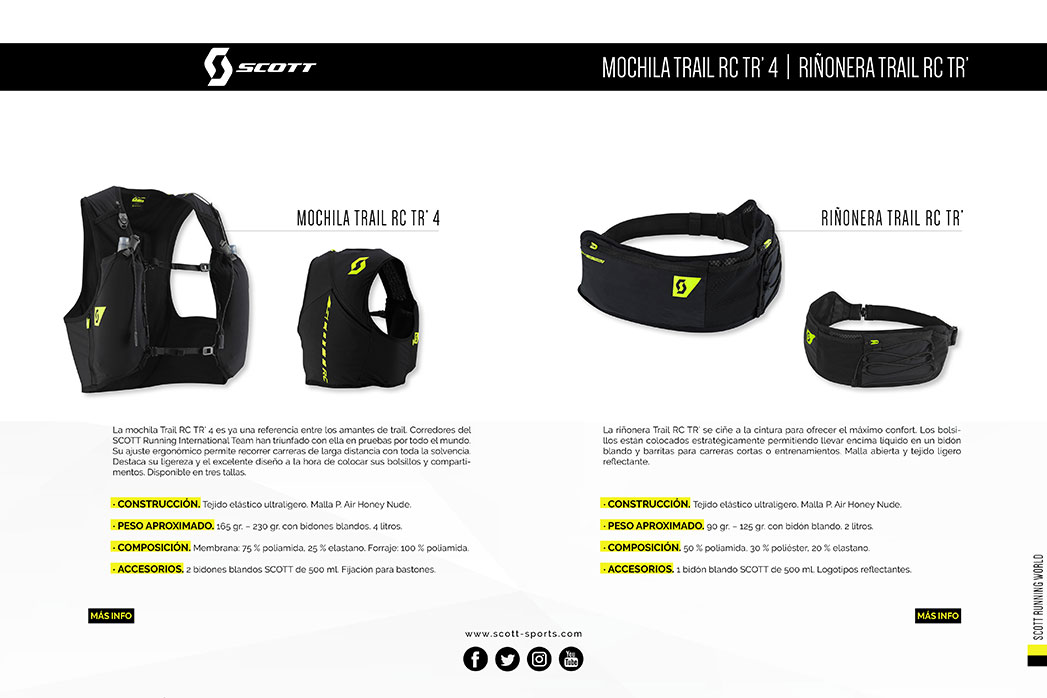 Mochila y riñonera Scott Rc Running